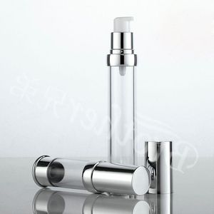 10ml 15ml 20ml 30ml Silver Airless Bottle Plastic Lotion Bottles with Airless Pump Can used for 100pcs/lot Nplgp