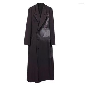 Herrgravrockar y3 jacka trenchcoat jackor man kappa långa manliga kläder unisex kostym