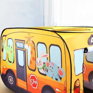 Tende giocattolo Casa da gioco per bambini Tenda da gioco Bus Ocean Car Pieghevole giocattolo pop-up Casetta da gioco Giocattolo per bambini Casa da interni per bambini Tenda giocattolo con palline oceaniche R230830