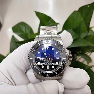 Fantastisk högkvalitativ keramisk bezel Sapphire Glass 44mm M126660 116660 Black Blue Dial 8215 Automatisk mekanisk herrklocka 318W