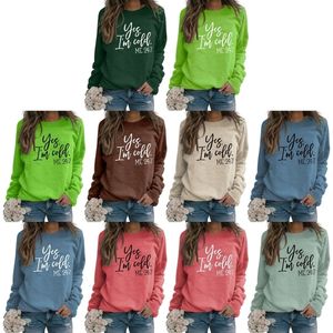 Damen Hoodies Sweatshirts Stylish Womens Casual Crewneck Sweatshirt Long Sleeve Buchstabe Print Pullover Tops FD 230822