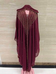 Ethnic Clothing Free Size African Sequins Dress for Women Traditional Kaftan Robe Elegant Ladies Wedding Gown Femme Party Dresses Muslim Abaya 230821