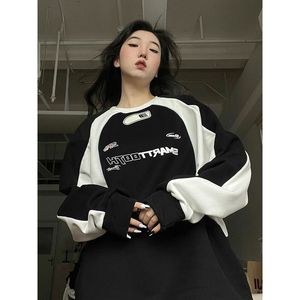 Мужские толстовок толстовок Houzhou Vintage Y2K Streetwear Streetwear Женщины негабаритная эстетическая корейская стиль пуловер. Хиппи -дизайнерский дизайнерский дизайнерский дизайнер