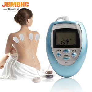 Bärbar smal utrustning Digital tiotals EMS Massager Electric Muscle Stimulator Pulse Back Neck Pain Relief Electrode Massage Pads Health Therapy Machine 230822