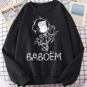 Women's Hoodies Sweatshirts Sweatshirt For Women Autumn Winter Fashion Street Pattern Dark Rose Printed Zipper Trend Large Blouse Tops Kpop Oversize Pullove 230822