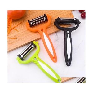 Strumenti di verdure da frutta in acciaio inossidabile rotatorio rotativo pelaper cutter cucine 559 r2 consegna goccia giardino barre da pranzo dhg9m otiyyp