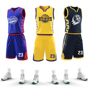Running Sets Custom leeres Team Training Basketball Wear Uniform Herren Jersey Set personalisiertes Polyester Atmungsaktives Shirt 230821