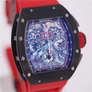 Famosi orologi da polso svizzeri Richarmilles Orologi meccanici automatici Rm011 Orologio da uomo Titanio Metal Timing Dynamic Storage Macchinari automatici Orologio svizzero HBS2