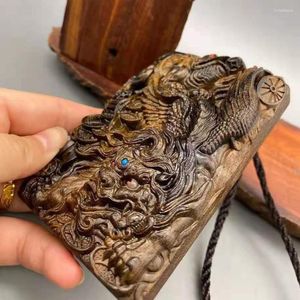 Strand Agarwood Hand Piece Jinchan PI Xiu Car Pendant Solid Wood Artifact Key Chain Bracelet Bag Carving Chinese Men