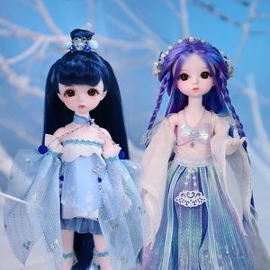Куклы Dream Fairy 1 6 Court Style 28 см BJD Ball Headted Doll Полный комплект, включая одежду Diy Toy Gift для девочек 230821