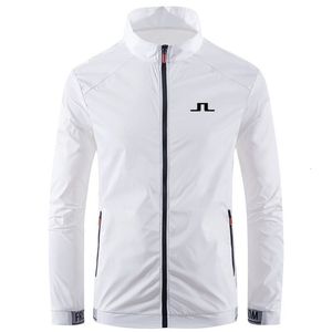 Jackets masculinos Summer Men Protection Jindeberg Jackets Golf Jackets Fashion Casual Windbreaker Zipper Bomber Jacket Men Golf Wear 230822