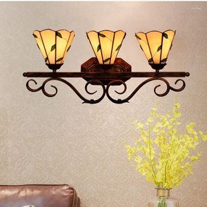 Wall Lamp Retro Modern Style Led Hexagonal Bedroom Decor Living Room Sets Glass Sconces Black Bathroom Fixtures