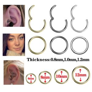 Titanium Nose Rings Body Clips Hoop 16G Tragus Septum Clicker Wholesale Cartilage Piercing Jewelry for Women Men Girl Gift