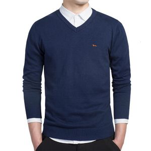 Felpa con cappuccio maschile di felpe inverno marca uomini uomini casual v collo solido mantieni maglione caldo 100 armonia di cotone ricamo a maniche lunghe blaine maglioni 230821