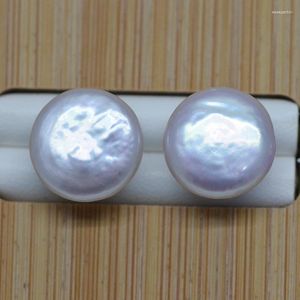 Bolzenohrringe Natural Pearl 12-13 mm Süßwasser 925 Sterling Silber Koreanisch für Frauen Schmuck Geschenk