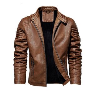 Herrgravrockar Spring Mens Faux Leather Jackets vinter Classic Motorcykeljacka Male Plus Faux Leather Jacket Men Autumn 230822