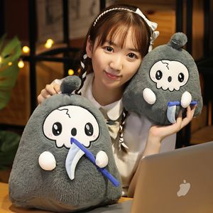 Funny Halloween Doll Skull Head Sickle Death God Throwing Pillow Plush Toy Doll Gift Wholesale