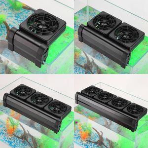 Filtreringsvärme Aquarium Fish Tank Cooling Fan System Chiller Mute Temperaturkontroll 123456 Set Cooler Marine Pond Accessories 230821