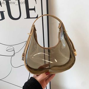 Totes New Handbag Brand Fashion Women Jelly Bag Transparent Luxury Party Prom Evening Liten Tote Bag Woman Clear Clutch HKD230822