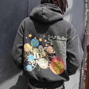 Men's Hoodies Sweatshirts Retro Men Star Letter Printed Harajuku High Street Anime Hooded Y2K Streetwear Gothic Loose Jacket Coats 230821