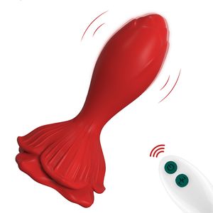 Zabawki analne wibrujące wibrator buttplug męska prostata masażer róży Rose tos zdalne sterowanie wibradorami odbyt sex zabawki mężczyźni kobiety 230821