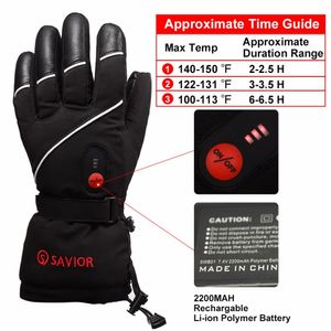 Спортивные перчатки Savior Electric Heat Glove Outdoor Ski Golf Riding Спортивные литиевые батареи нагревание 230821