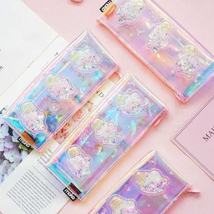 Learning Toys 1Pcs Kawaii Pencil Case triangle Gift Estuches School Pencil Box Pencilcase School Supplies Stationery R230822