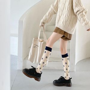 Donne calzini jk giapponese kawaii simpatica calza ginocchio in stile britannico ragazza a lungo moda autunno inverno calze invernali