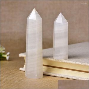 Objetos decorativos Figuras 1pc Ponto de cristal natural Afeganistão Cura de Jade Afeganistão Ornamento de Varinha de Quartz para Decoração de Casa Reiki Otwhp