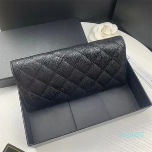 Designer Long Wallet Leather Clutch Man Woman Woman Leather Business Credit ID Card Holder Coin Purse Hand Bag Gift