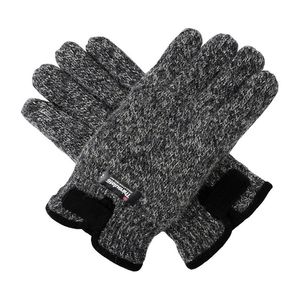 Bruceriver Mens Wool Knit Gloves with Warm Thinsulate Fleece Lining and Durable Leather Palm CJ1912252908