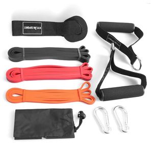 Bande di resistenza Lixada 5 pacchetti pull up Assist Set set liop powerlifting workout Esercizio estensione con l'ancoraggio delle porte