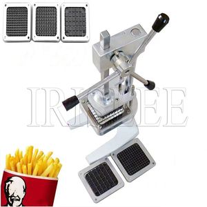 Vertical Manual French Fries Potato Strip Cutting Machine Potato Cucumber Taro Cutters Vegetable Slicer With 3 Blades