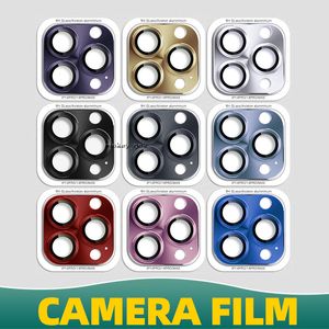 Integrerad linsfilm Färgglada pansar CD -korn Integrerat rustningsskydd för iPhone 14 Plus 15 Pro Max 13 12 11 Lens Camera Screen Protector