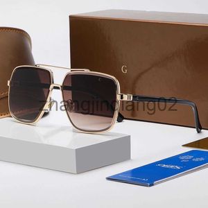 Designer G G Sunglasses Cycle Luxurious Fashion Brands Polarize Gu Sunglass Men Women Vintage Baseball Beach Driving Golden Metal Tea Square Sun Glasses