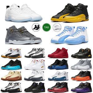 Scarpe da basket arancione brillante 12s Black University Gold Cherry Twist Gamma Blue Stealth Taxi Taxi Playoff a bassa Pasqua OG SPEACHE SPEAKER SITKERS per uomini