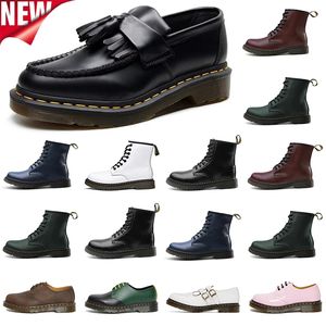 2023 designer doc martens stivali scarpe brevetto in pelle da uomo piattaforme stivali stivali da neve stivalette nere bianche classiche caviglia sh doc martens