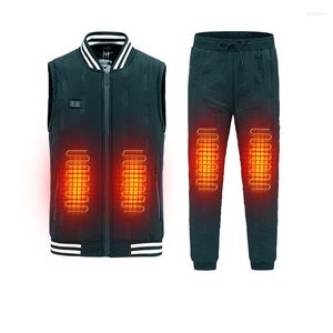 Giacche da caccia uomini vestiti riscaldati inverno set di pantaloni elettrici USB Set di campeggio da campeggio da sci moto a vento termico