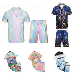 2023Casablancas Button Up Shirt Hawaiian camisa masculina camisa de vestido top slim fit Casablanc Size