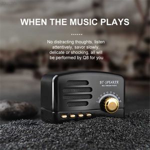 Högtalare Retro Bluetooth -högtalare 1200mAh Support Card Radio Computer Heater Portable Audio Wireless Cute Classic R230608 L230822