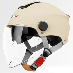 Motorcycle Helmets 3c Certified Helmet Women'S Summer Sunscreen Battery Half Men'S Double Mirror Style Four Seasons Sa