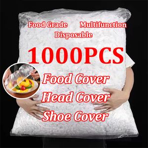 Food Storage Organization Sets 100-1000PCS Disposable Food Cover kithchen Refrigerato Food fruit Preservation Plastic Wrap Grade Food Lids Bowls Caps 230821