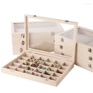 Jewelry Pouches Multiple Choice Box Plate Display Earring Holder Ring Necklace Tray Stand Organizer Case Watch