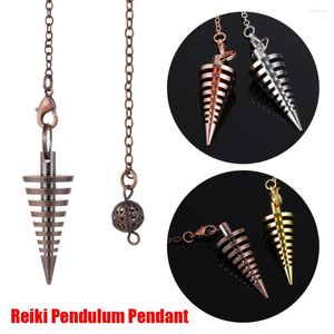 Colares pendentes de metal pêndulos que afastam adivinhação reiki curando espiritual wicca homem homem homem amuleto parafuso forma de pêndulo jóias de charme