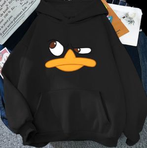 Kadın Hoodies Sweatshirts Printes'in Sevimli Harajuku Tarz Trend Y2K Komik Ördek Baskı Kapşonlu Spor Uzun Çıkmış Külot Kazak 230822