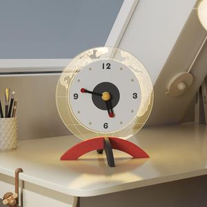 Bordklockor Web Celebrity Light Luxury Office Seat Clock vardagsrum Dekoration Ins Creative Children's Gift Bedside