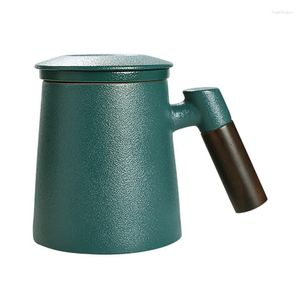 Tazze calore resistenti al caffè da viaggio da caffè set da tè set di ceramica tazza per colazione semplice con copertura taza personalizada c