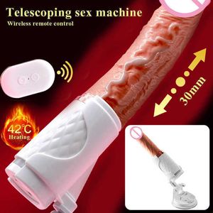 Automatyczne teleskopowe wibrator dildo dla kobiet masturbator odbytu zdalny masaże