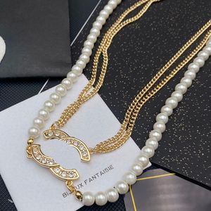 Designer FF H tb Pendant Necklaces Mens G Jewelry Fashion for CD Woman Designers Brand Jewelrys Womens Trendy Personality Clavicle Chain Crystal Pearl