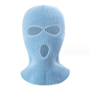 Taktyczna maska ​​na pokrowce na pełną osłonę czapka 3 3 otwory dzianinowy kapelusz zimowy śnieg maski narciarskie twarz tarcza czapka czapka rozciąganie ciepłe maski